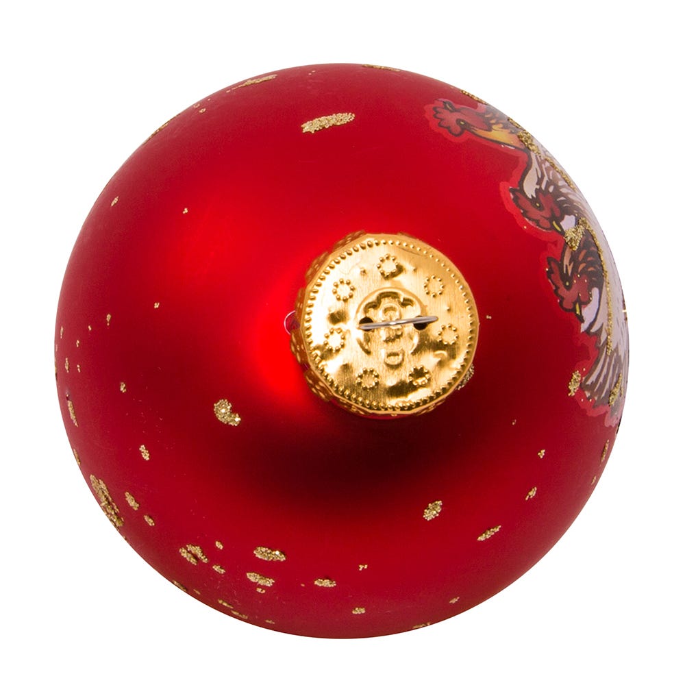 Kurt Adler 65mm 12 Days of Christmas Decorative Glass Balls, 12 Piece Set